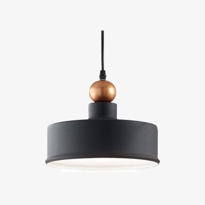 The Range Triade 1 Light Dome Ceiling Pendant Light - Black / 24.5cm