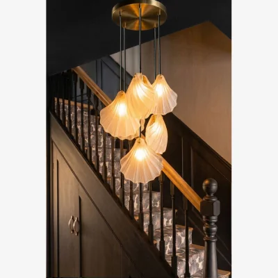 Rockett St George Stunning Glass Shell Cluster Ceiling Light