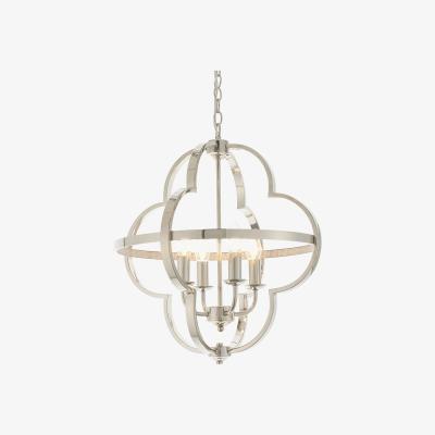 The Range Ascoli 4 Light Ceiling Pendant Bright Nickel Plate  Clear Faceted Acrylic - Bright Nickel Plate & Clear Faceted Acrylic