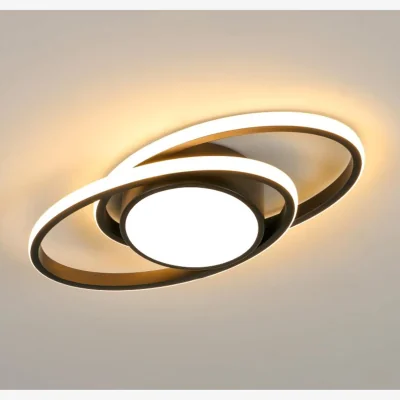 The Range Ceiling Light Black Oval Light - Black