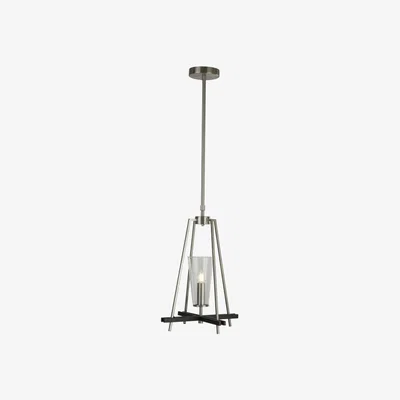 The Range CGC DANIKA Satin Silver Steel and Black Ceiling Pendant Light - silver