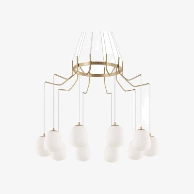 The Range Karousel Light Cluster Ceiling Pendant - Brass Sat