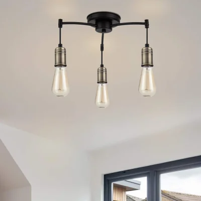 The Range COSYLYTE Linton 3 Light Modern Ceiling Light - Antique Brass