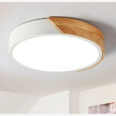 The Range White and Wood Ceiling Light LED - White