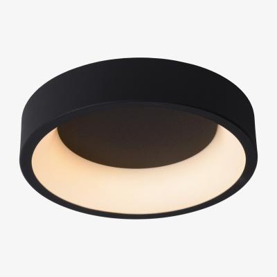 The Range Talowe 20cm Led Modern Flush Ceiling Light Black - White