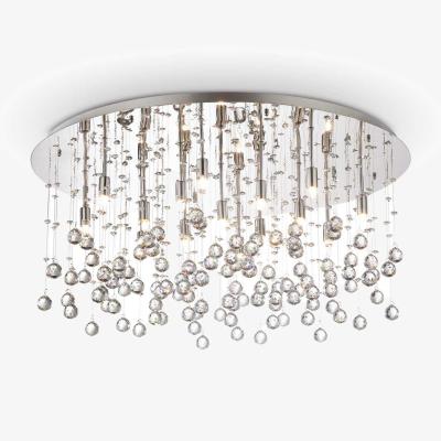 The Range Moonlight 15 Light Semi Flush Ceiling Pendant - Chrome