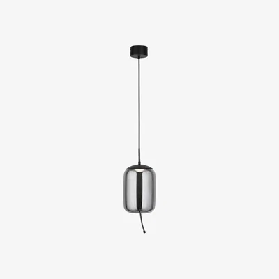 The Range Lavacas Black and Smoke Glass Pendant  - Black