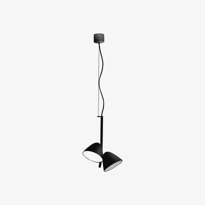The Range Flash LED 2 Light Adjustable Dome Ceiling Pendant Black - Black
