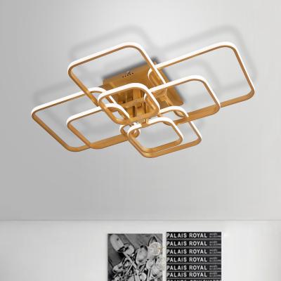 The Range Square LED Ceiling Light ( Gold Frame) - 215W / 20cm