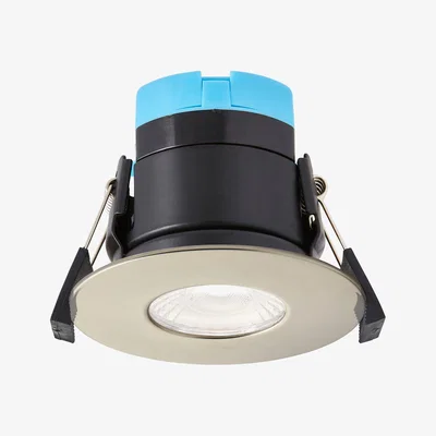 The Range Fixed LED Fire Rated IP65 Recessed Downlight - Satin Nickel