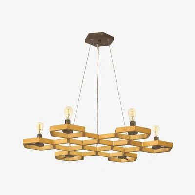 The Range Moxie 6 Light Ceiling Pendant Chandelier Gold, E14 - Gold