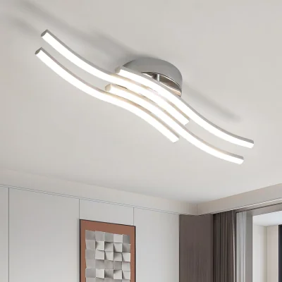 The Range GOECO LED Ceiling Light 24W 4500K for Living Room, Kitchen Hallway Silver - Silver