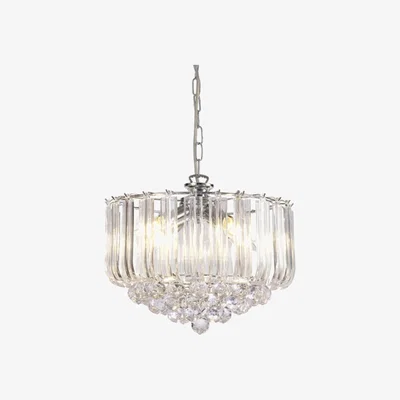 The Range Lana Acrylic Crystal with Spheres, 3 Light E14 Polished Chrome - Polished Chrome