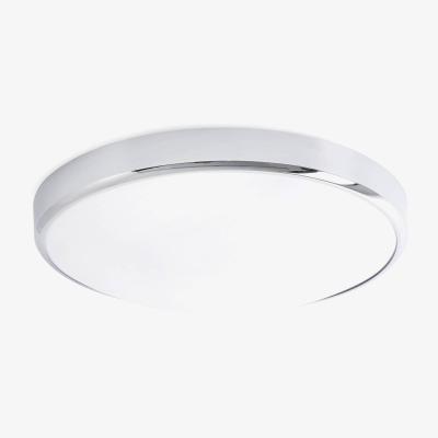 The Range Kao LED Bathroom Flush Ceiling Light Chrome, White IP44 - Chrome