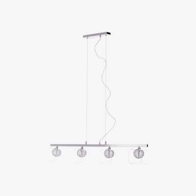 The Range Verona Wire Glass Shade Pendant - Chrome