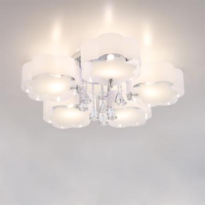 The Range Floral Shape Dimmable LED Ceiling Light - White / 75cm / 35cm
