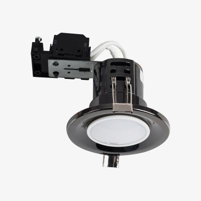 The Range 10 Pack Fire Rated Black Chrome GU10 Recessed Ceiling Downlights Spotlights - Black