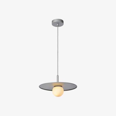 The Range Topher Retro Pendant Light Satin Chrome - Satin Chrome