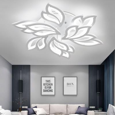 The Range 9 Lights Modern Flower Shape LED Ceiling Light - White / Cool White