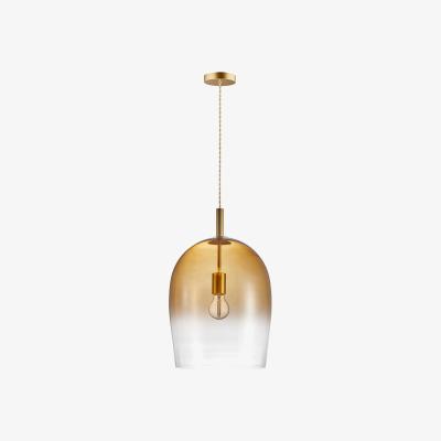 The Range Uma 30cm Dome Pendant Ceiling Light Amber, E27 - Amber