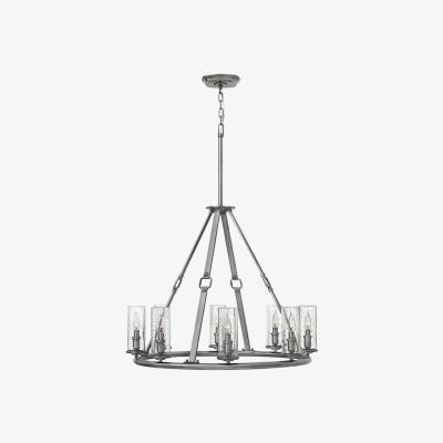 The Range Dakota 8 Light Multi Arm Chandelier Antique Nickel Finish, E14 - Antique Nickel
