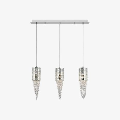 The Range Camden Ceiling Pendant G9 Line Polished Chrome, Mosaic Glass, Crystal - Polished Chrome