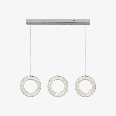The Range 3 Light Chrome and clear glass ceiling bar - Silver