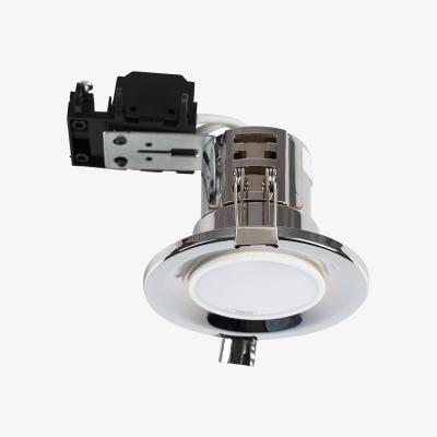 The Range Downlight Fire Rated Ceiling Light Fitting Single Pack - Silver / 7W