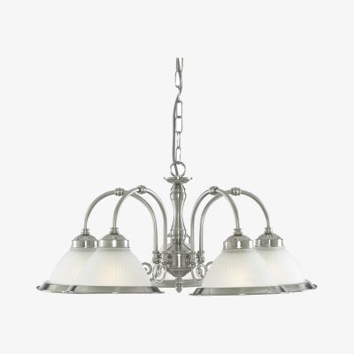 The Range American Diner 5 Light Pendant  - Silver