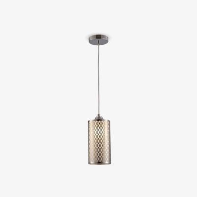 The Range Charon Oval Pattern Ceiling Pendant 1 Light E27 Polished Chrome - Polished Chrome