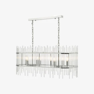 The Range Finola 8 Light Bar Pendant Polished Chrome