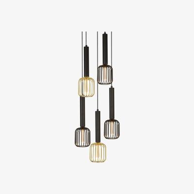 The Range Dulwich 5 Light Multi-Drop Pendant - Black