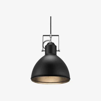 The Range Aslak Dome Pendant Ceiling Light Black, E27 - Black