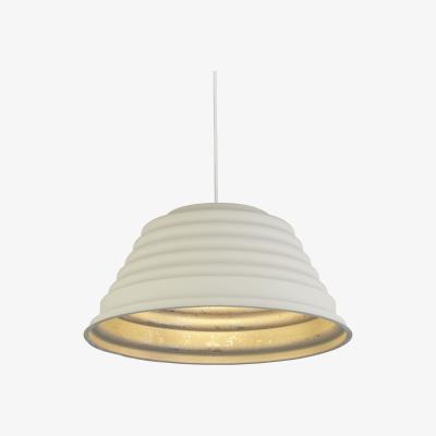 The Range White Metal Ridged Ceiling Shade  - White