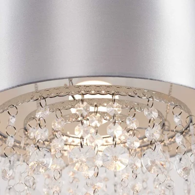 The Range Jesmond Acrylic Jewel Effect Droplet Ceiling Pendant Shade - Grey