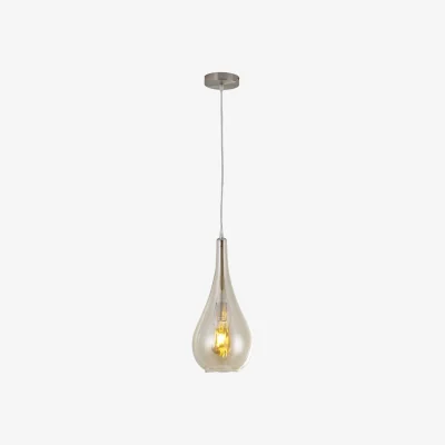 The Range Droplet Glass Pendant Light Fixture - Clear