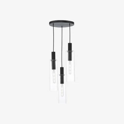 The Range Ruben 3 Light Cluster Pendant Satin Black