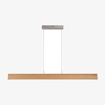 The Range Sytze Modern Pendant Light Light Wood - Satin Chrome