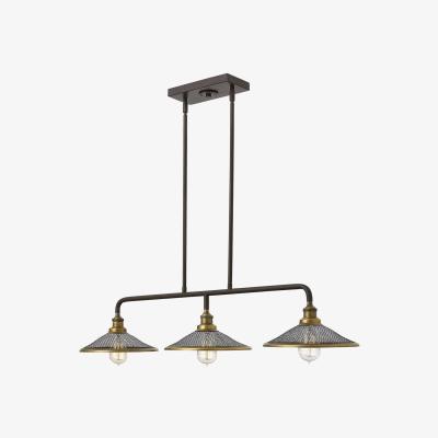 The Range Rigby 3 Light Ceiling Island Chandelier Pendant Bar Light Bronze, E27 - Bronze