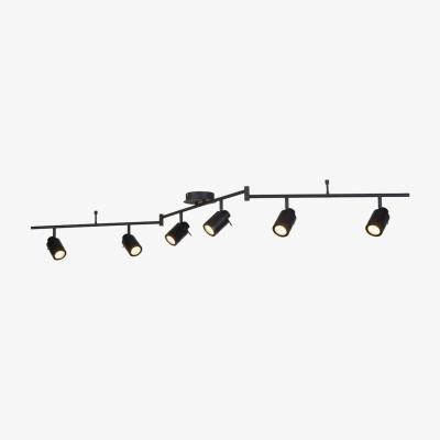 The Range Trondheim Matt Black 6Lt Split Bar Bathroom Spotlight - Black