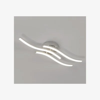 The Range Ceiling 3 Curved LED Light Silver - Silver