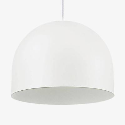The Range Tall 1 Light Dome Ceiling Pendant Light - White