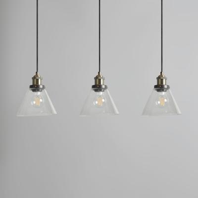 The Range Benji Industrial Diner Pendant Ceiling Light - Brass