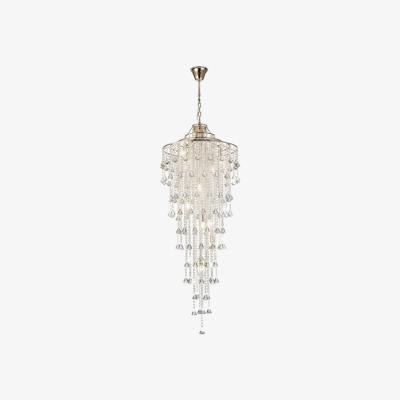 The Range Inina Tall Ceiling Pendant 9 Light E14 French Gold, Crystal - French Gold
