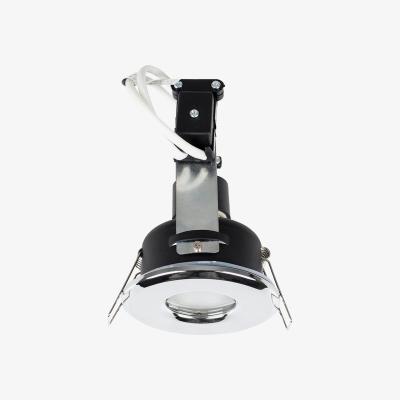 The Range Bathroom IP65 Rated Polished Chrome GU10 Recessed Ceiling Downlight - Silver
