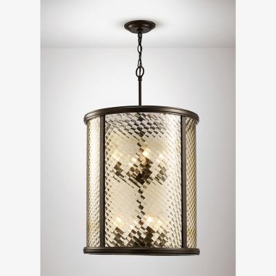 The Range Asia Ceiling Pendant 8 Light E14 Oiled Bronze, Clear Glass - Oiled Bronze
