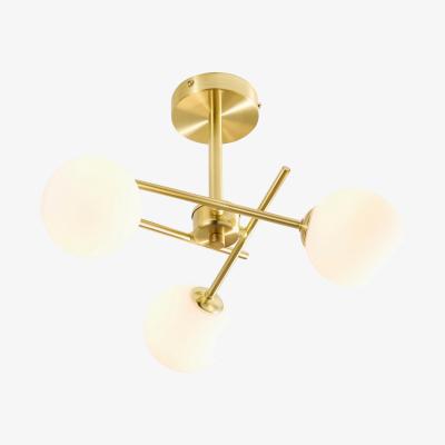 The Range Estelle Cross Arm Bathroom Ceiling Light - Satin Brass