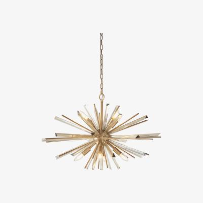 The Range Salerno 8 Light Ceiling Pendant Antique Brass Plate With Champagne Glass - Antique Brass Plate With Champagne Glass