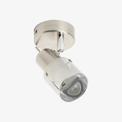 The Range CGC JACOB  Brushed Chrome Single Spotlight with Smoked Glass - chrome