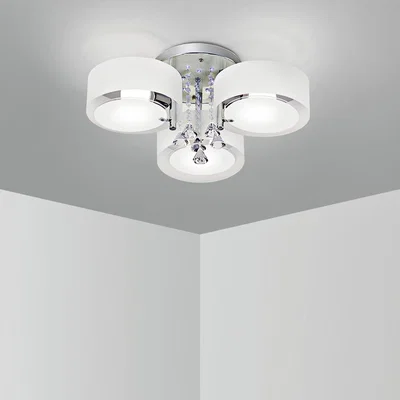 The Range Acrylic LED Living Room Ceiling Light - Silver